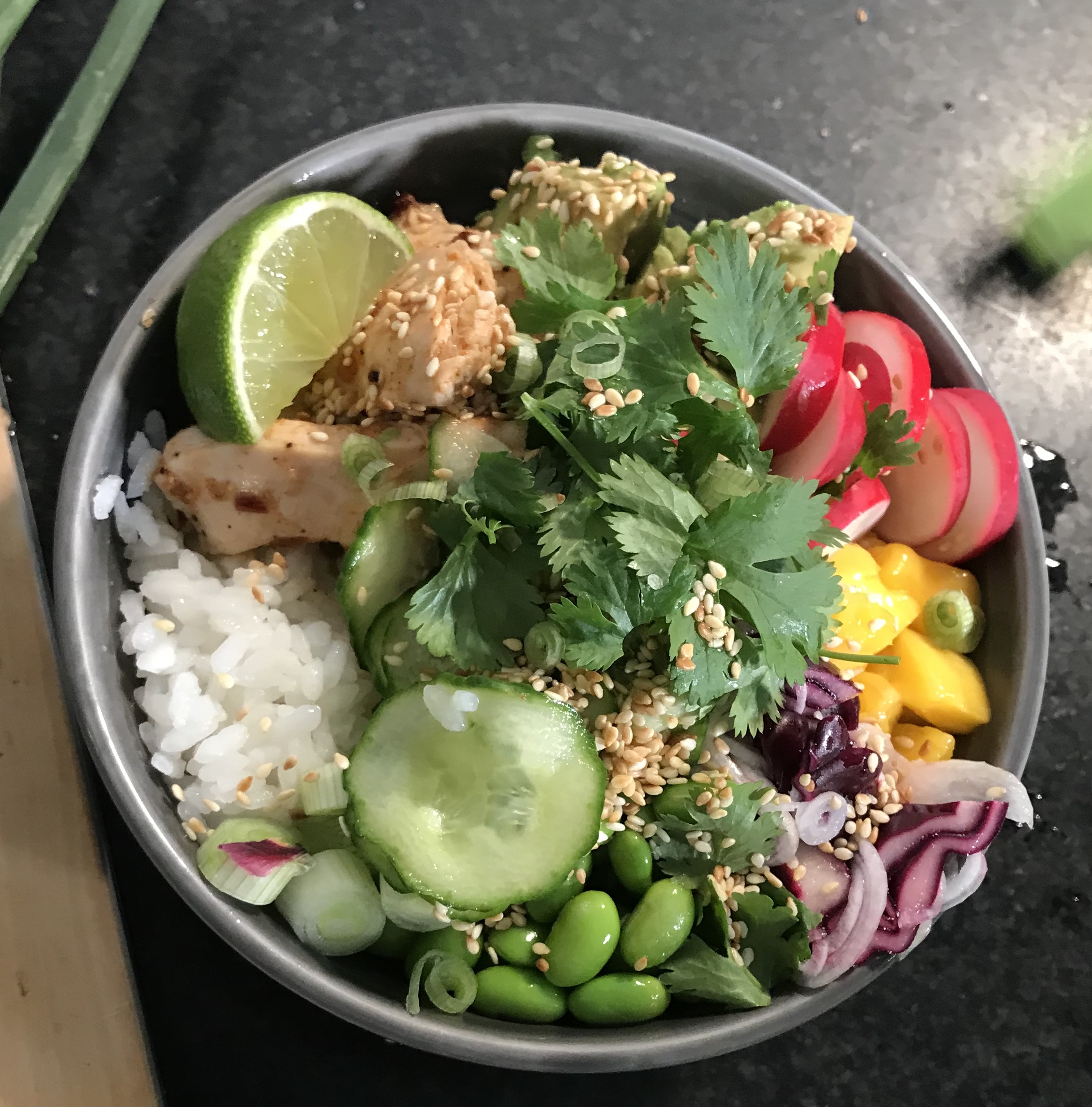 Poké bowl med kyckling